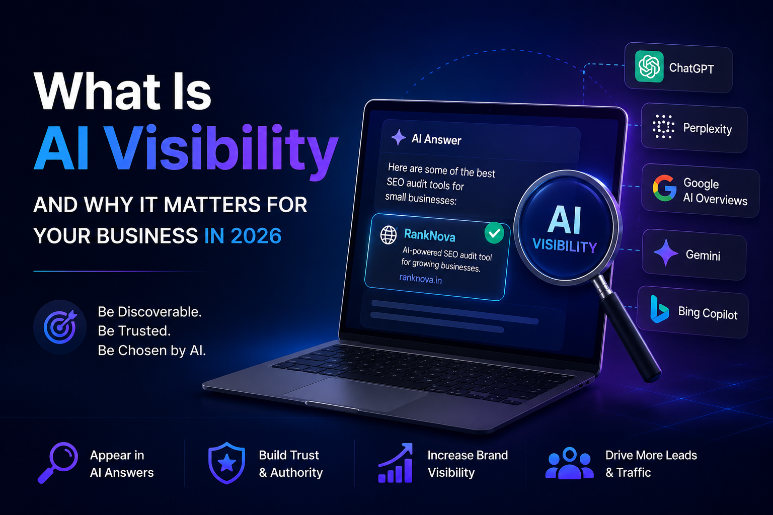 AI visibility concept for websites and businesses